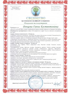 свидетельство Психиатрическая пропедевтика 2022